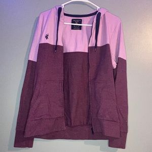 purple zip up